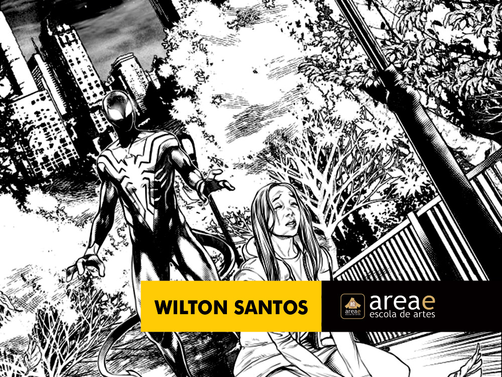 Arte do portfólio do instrutor Wilton Santos.