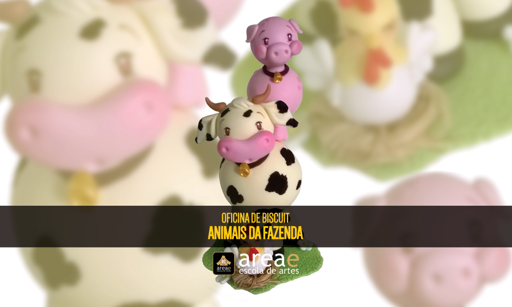 Animais da fazenda, obra da instrutora Andréa Fujitami.